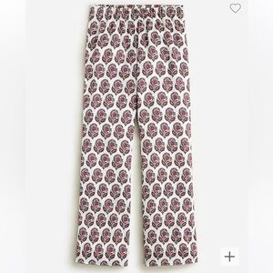J. Crew Astrid Wide-leg luster Crepe Pant in Bouquet Block Print